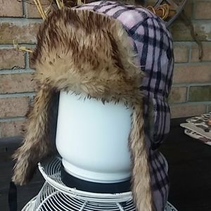 Big girl Flannel Trappers Cap